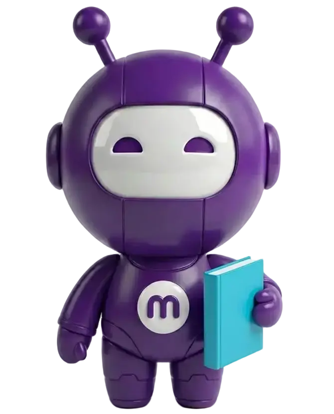 Maski holding a blue book