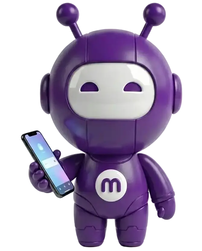 Maski holding a smartphone
